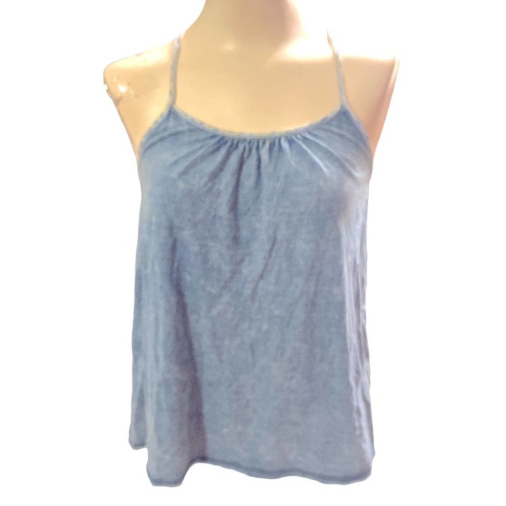 Anthropologie Amadi Chambray Blue Halter Tank Top